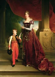 Marie Amelie de Bourbon, Hertogin van Orleans en haar Zoon, Prins Ferdinand, Hertog van Chartres